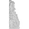 Ekena Millwork 17 1/4"W x 6 1/4"H x 1 1/8"P Logan Onlay, Left ONL17X06X01LO-L - alternate 1